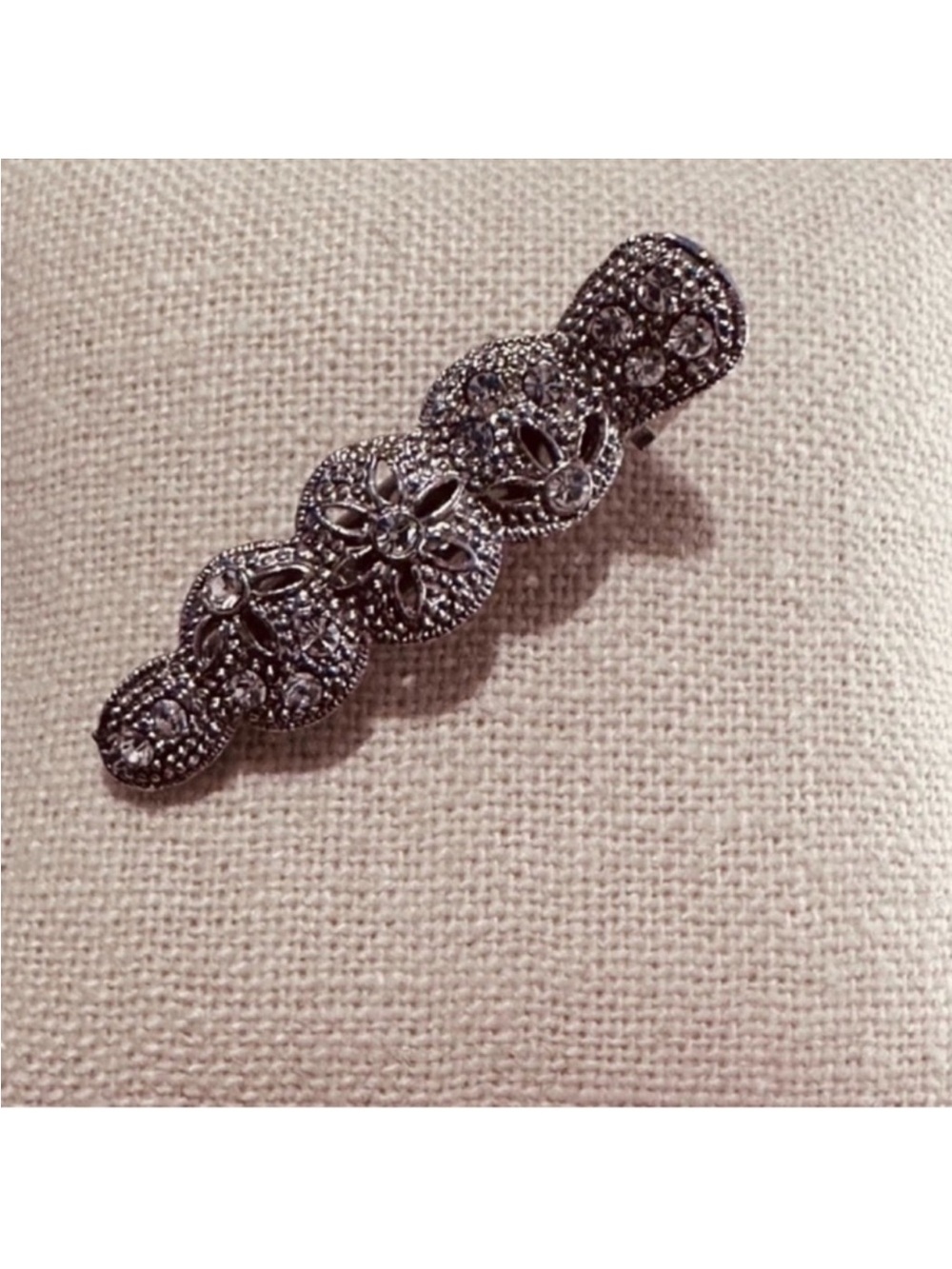 Lord & Taylor | Hair Clip | Silver Hair Clip with Crystals